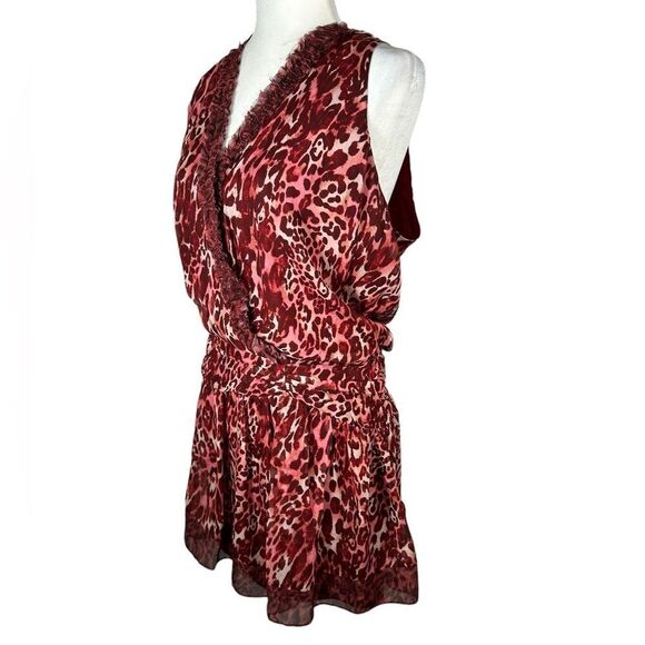 Ramy Brook Women's Red Leopard Print Winsten Mini Dress - Picture 4 of 8